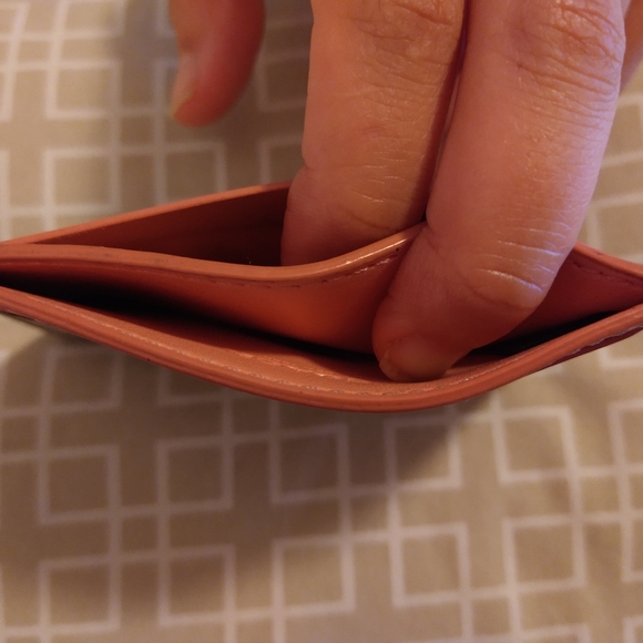 Vintage Coach pink and Coach imprint leather wallet with sleeves - Picture 4 of 12